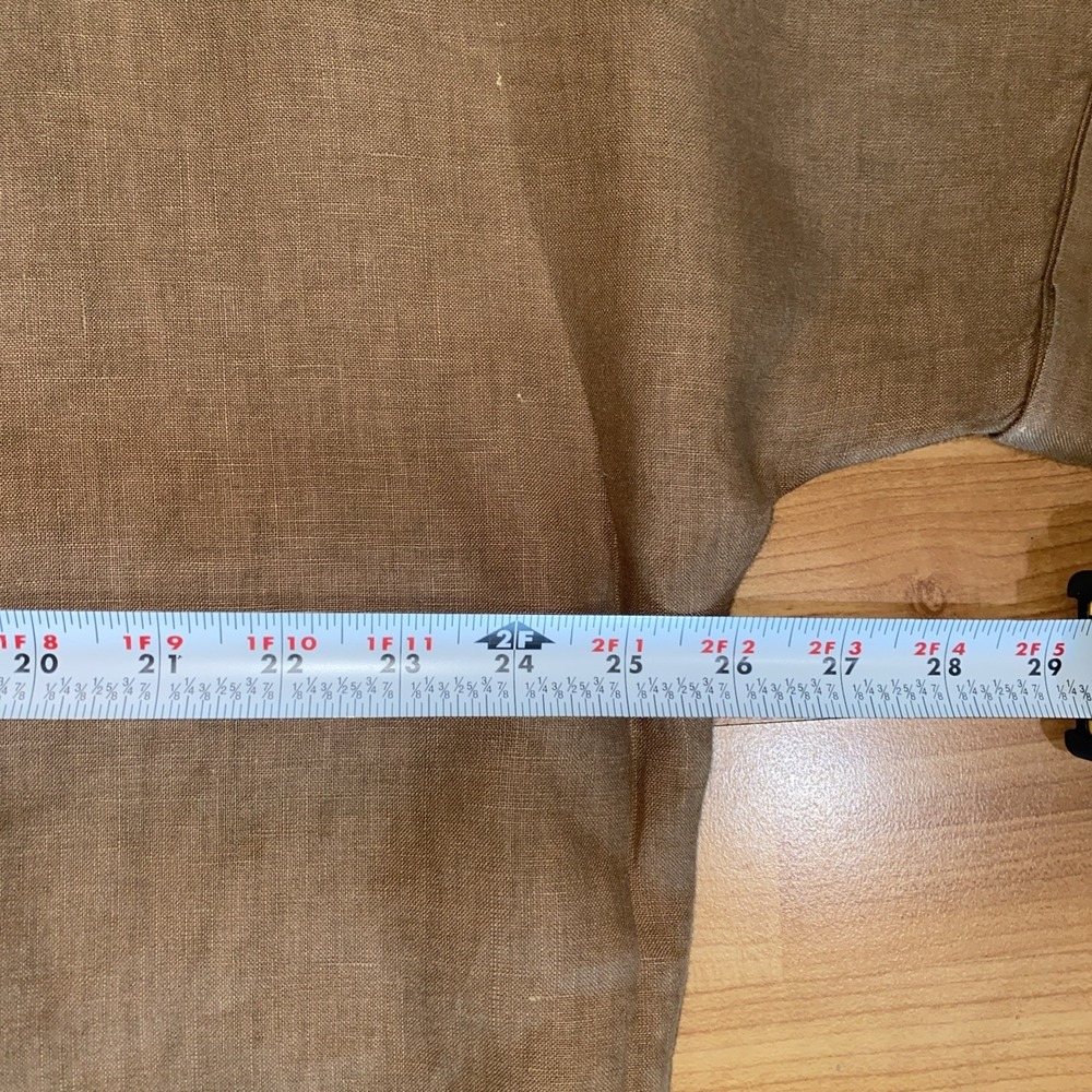 Filosofia 100% Linen Brown Top - Picture 10 of 12